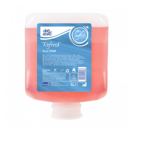 Deb RFW1L Rose Foam Hand Wash (6x1L) Provac