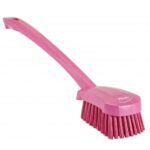 Vikan 4186 Washing Brush (415mm) with Long Handle, Hard, in 8 Colours