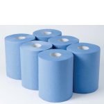 Blue 2-Ply Embossed Centrefeed Roll