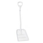 Vikan 56035 Shovel with Drain holes 380x340x90mm 1145mm in White