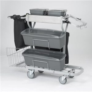 Vikan 580319 Compact Cleaning Trolley Plus 60cm Grey