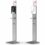 INFOFLDISP Deb Touch-Free Silver Dispenser Stand