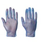 Blue Vinyl Powder Free Disposable Gloves (x100)