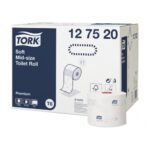127520 Tork Soft Mid-Size Toilet Roll Premium T6 2-Ply
