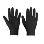 PG901 Thick Black Powder Free Nitrile Diamond Grip Gloves