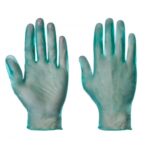 Green Vinyl Powder Free Disposable Gloves (Box of 100)