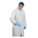 Velcro Disposable White Visitor Coats (Case x 50)
