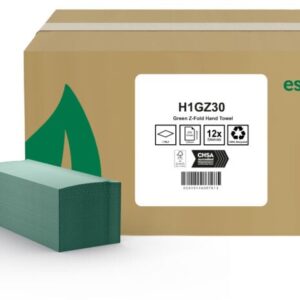 H1GZ30 Green Z-Fold Hand Towel 1-Ply (Case x 3000)