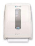 North Shore Mechanical Hands Free Roll Towel Dispenser in White