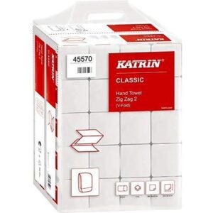 Katrin 45570 Zig Zag 2-Ply, White, 4000 pack (200 Sheet x 20) *SPECIAL OFFER*
