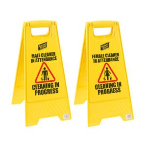 101439 Male/Female Attendant Standard Safety Floor Sign
