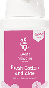 Evans Air and Fabric Freshener - Fresh Cotton and Aloe 500ml Spray