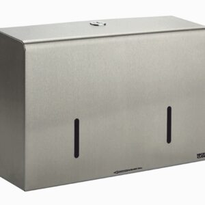 PL46MBS Twin 6" Micro Mini Jumbo Dispenser Brushed Stainless Steel