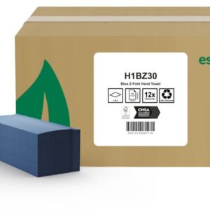 H1BZ30 Blue Z-Fold Hand Towel 1-Ply (Case x 3000)