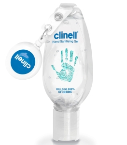 Clinell CHSGTOT50 Hand Sanitising Gel with Clip 50ml