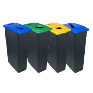 105161 Recycling Wall Hugger Bin & Lid 90L