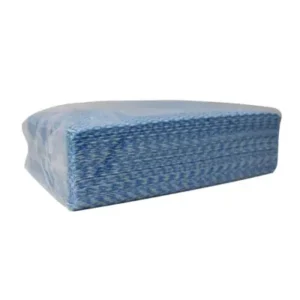 B82020052 Blue Wavy Line Spunlace Anti-Bac Cloth (20 Packs x 50) 300 x 480mm